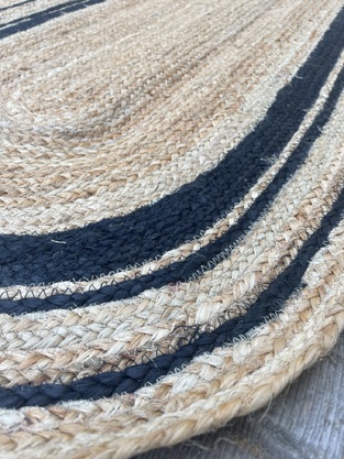 Χαλί Χειροποίητο Γιούτα INDIA Νο.4 ΟΒΑΛ 067Χ140  Koulis Carpets