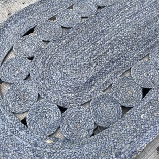 Χαλί Χειροποίητο Γιούτα INDIA Νο.8 ΟΒΑΛ 067Χ140  Koulis Carpets