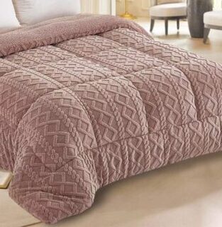 Κουβερτοπάπλωμα Υπέρδιπλο  220X240 Knitted Chocolate Silk Fashion