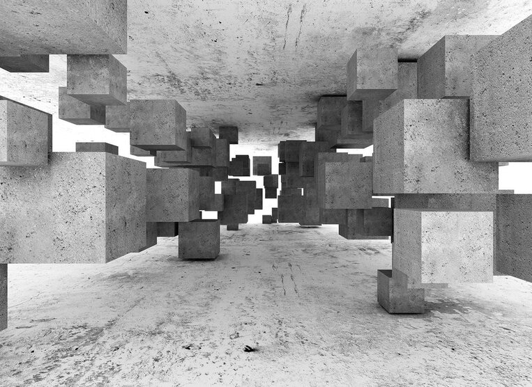 Φωτοταπετσαρία DD118742-Concrete Tetris ( 3,50μ*2,55μ )
