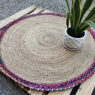 Χαλί Χειροποίητο Γιούτα INDIA Νο.3 Στρογγυλό ø120cm  Koulis Carpets