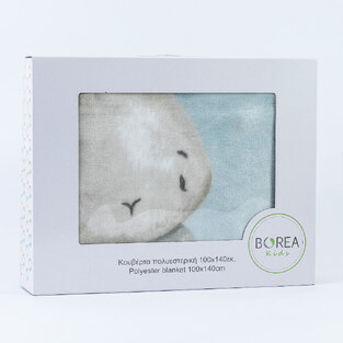 ΚΟΥΒΕΡΤΑ ΚΟΥΝΙΑΣ VELOUR ΛΑΓΟΥΔΑΚΙ ΦΙΣΤΙΚΙ BOREAS