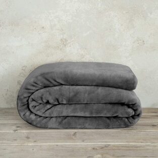 ΚΟΥΒΕΡΤΑ KING SIZE 240X260 ΒΕΛΟΥΤΕ COPERTA D. GREY NIMA