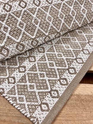 Ταπέτο Βαμβακερό Santorini Brown Ινδίας   KoulisCarpets
