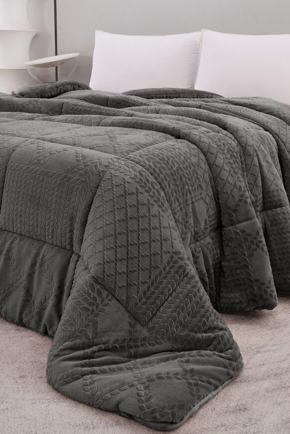Κουβερτοπάπλωμα Υπέρδιπλο 220Χ240 Prestige Dark Grey Liolios Home