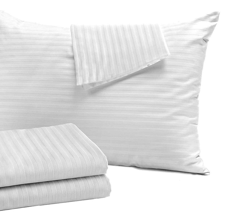 Σεντόνι Ξενοδοχειακό Σατέν Ριγέ 80%cotton-20%pes Περκάλι 220tc 240x260