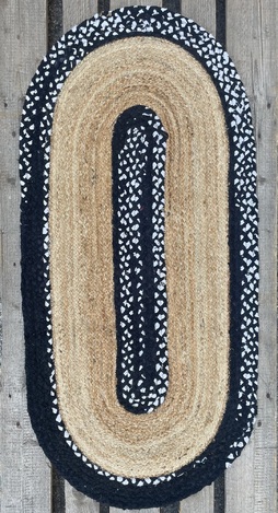 Χαλί Χειροποίητο Γιούτα INDIA Νο.13 ΟΒΑΛ 067Χ140  Koulis Carpets